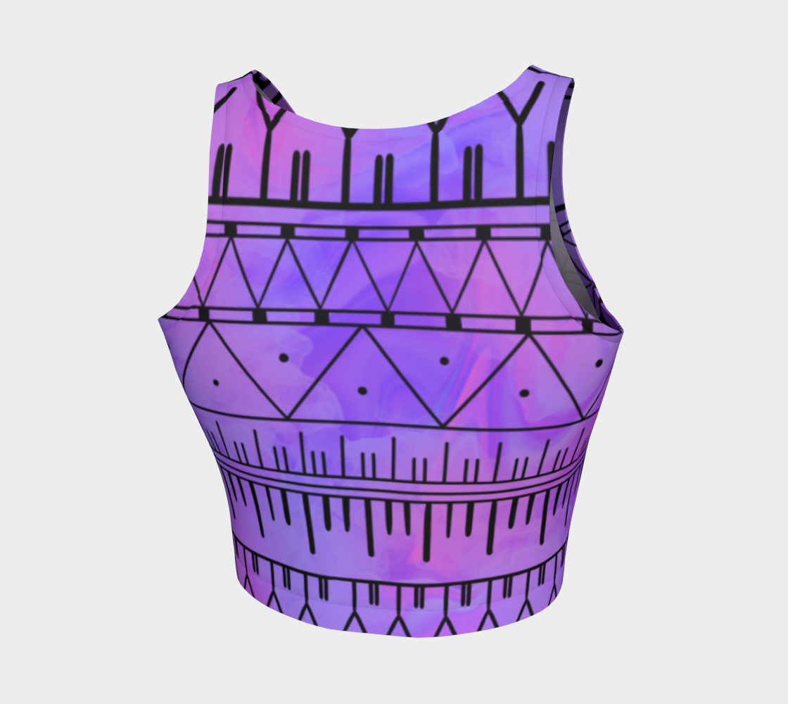 Colorful Inuit Tattoo Crop Top