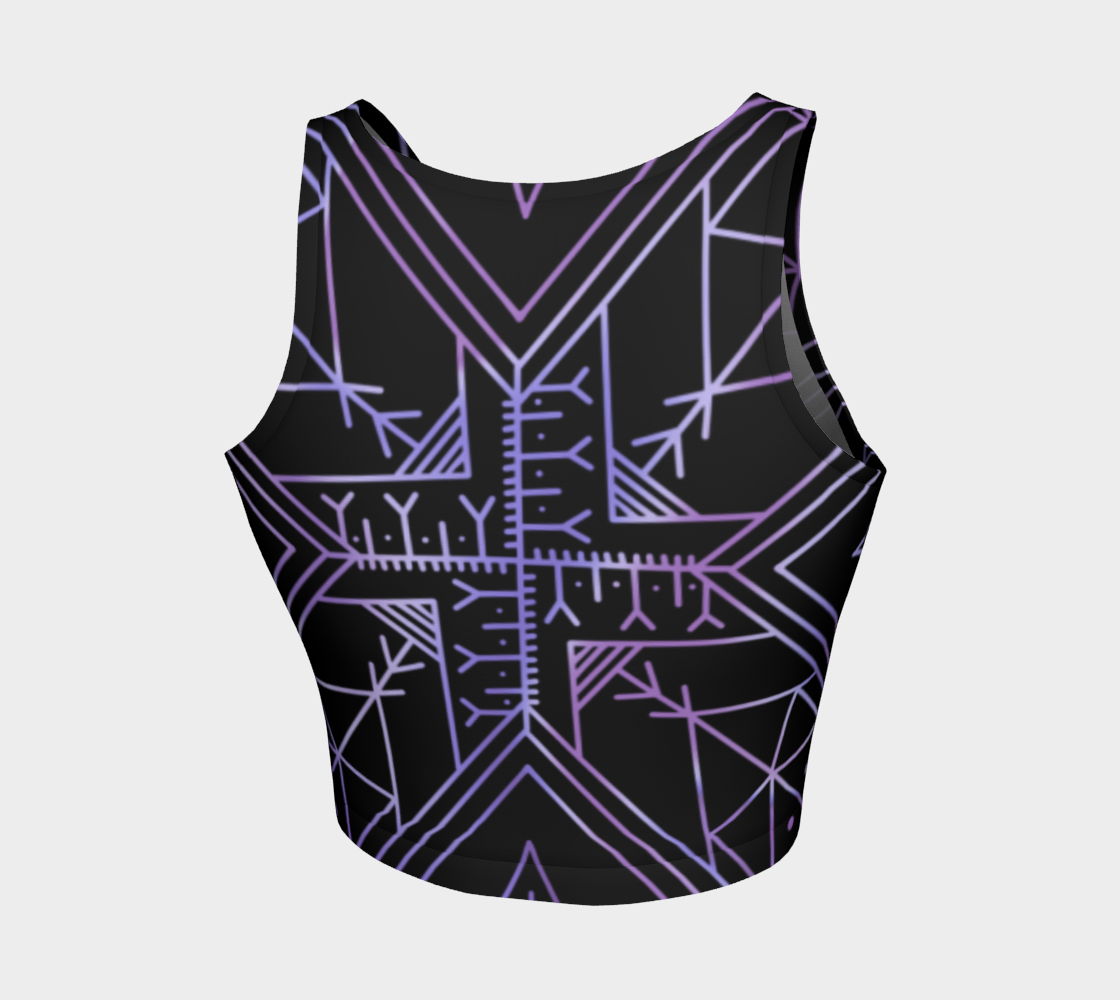 Geo Inuit Tattoo Crop Top