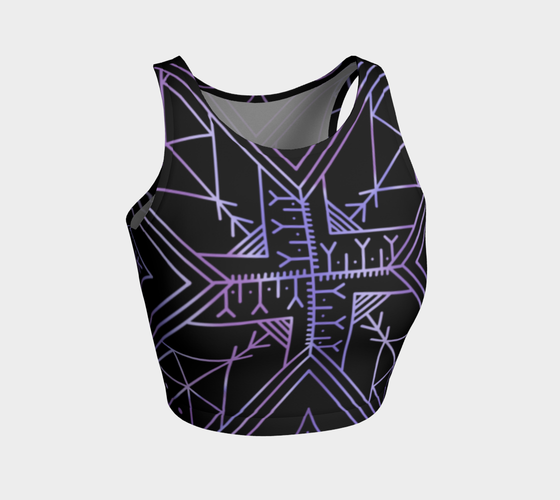 Geo Inuit Tattoo Crop Top